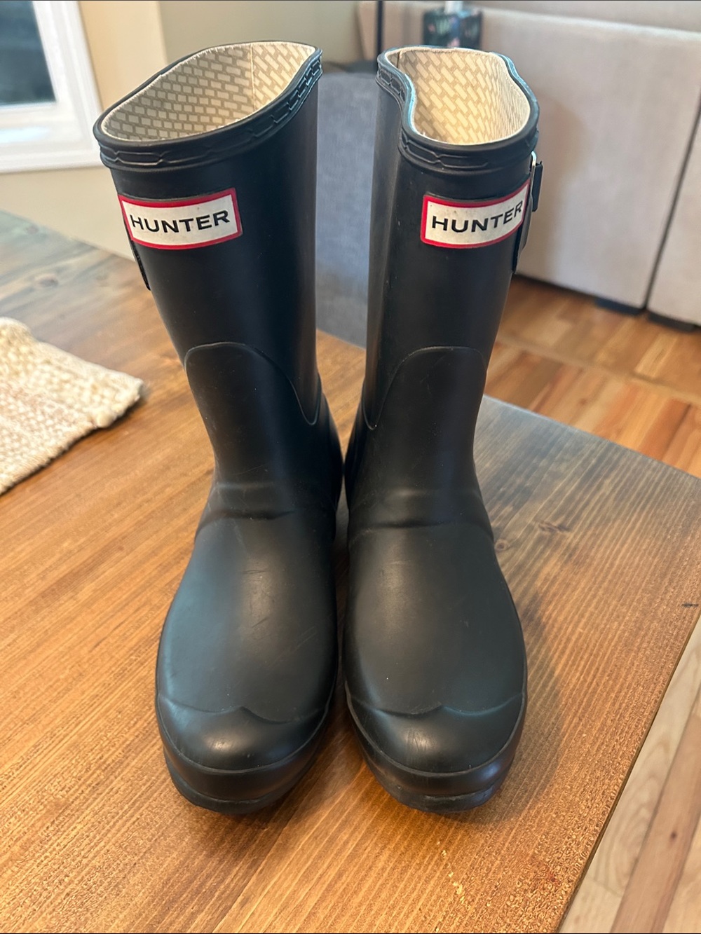 Hunter Short Black Rain Boots